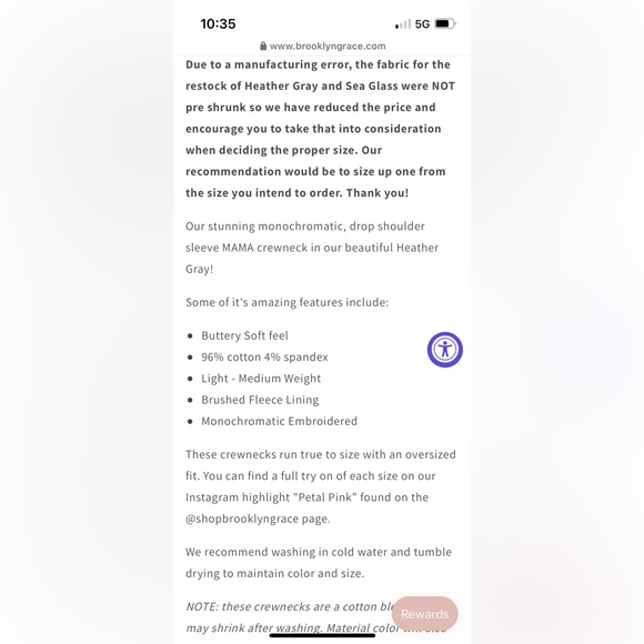 Large original fit Brooklyn Grace “Mama” sweatshirt in Heather gray - Picture 4 of 4
